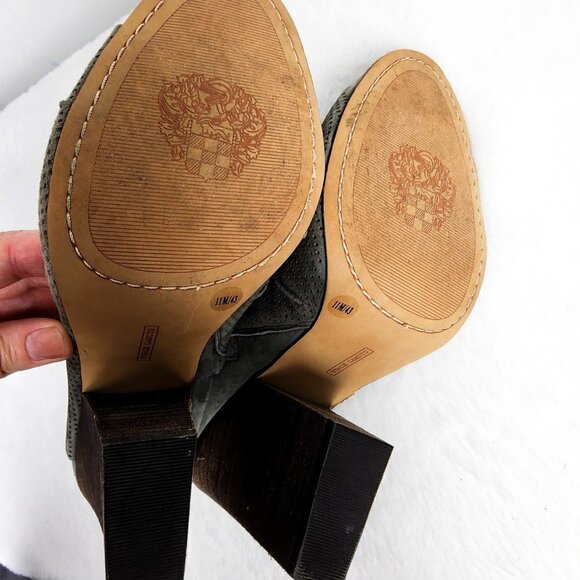 Vince Camuto Kentvi Gray Leather Shooties Size 11 Shabby Chic‎ Rustic Country - Picture 6 of 7